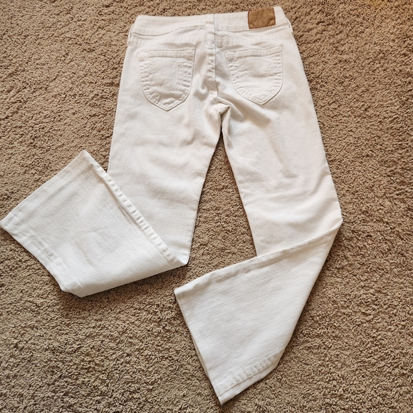 True Religion Jeans Women's 27 White Flare Cotton Stretch Boot Cut Made USA - Picture 14 of 14